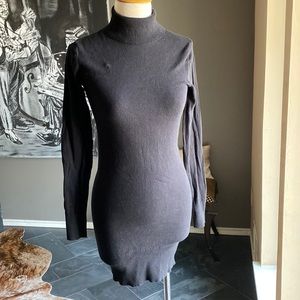 French I black sweater dress XS